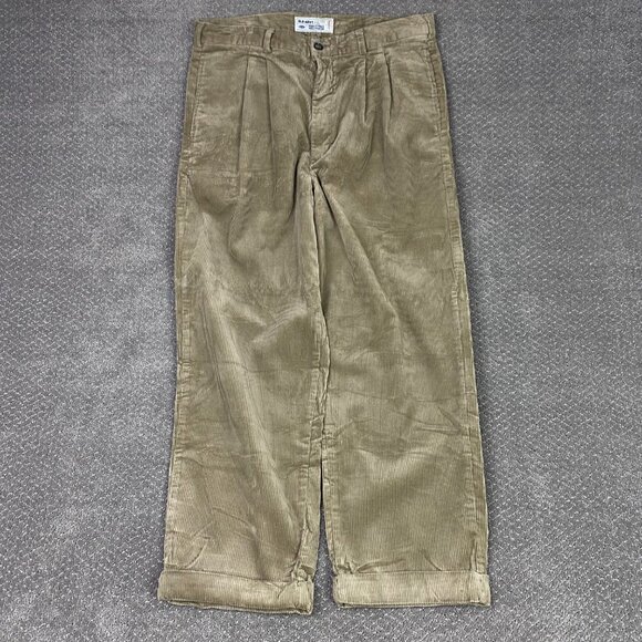 Vintage Y2K Old Navy Corduroy Pants men's 36 x 30 36x29 Wide Leg Baggy Wide Wale - Picture 2 of 15